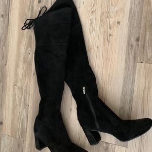 Marc Fisher Black Suede Thigh High Boots